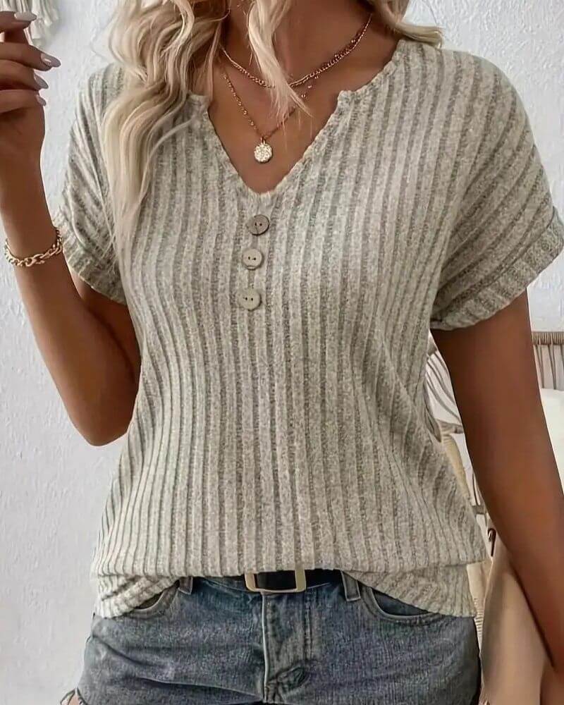 BLUSA TRICOT ROSINA CON ESCOTE EN V