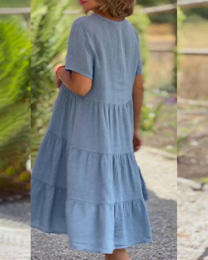 Samantha | Vestido de Viento con Escote en V y Bolsillos