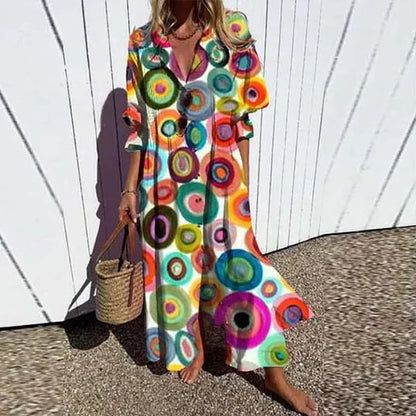 Orielle – Vestido Vibrante de Flores