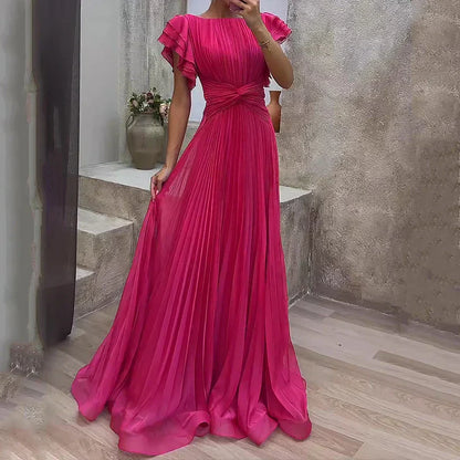 Vestido de Noche Plisado Elegante - Alta Costura Atemporal
