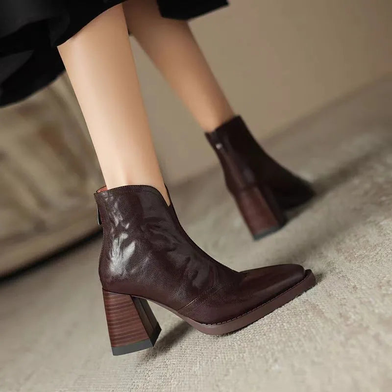 Botines de cuero de peluche Aphixta