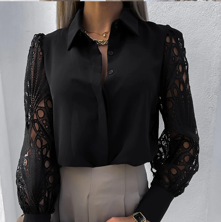 BLUSA CON COLLAR DE MODA ENGELBERTA
