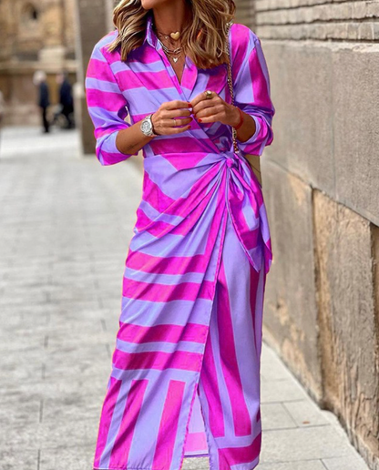Aurora – Vestido Fluido de Radiancia Vibrante
