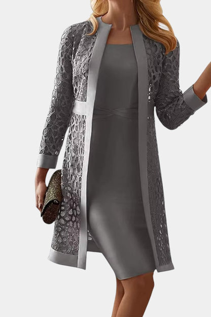 Freya Conjunto de Vestido de Dos Piezas con Encaje