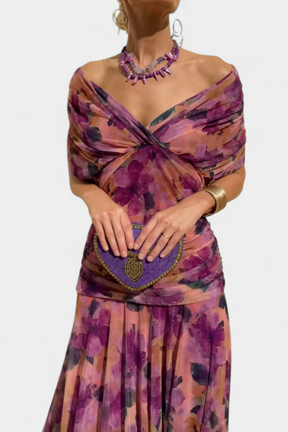 VIVIAN | VESTIDO LARGO CON ESCOTE EN V