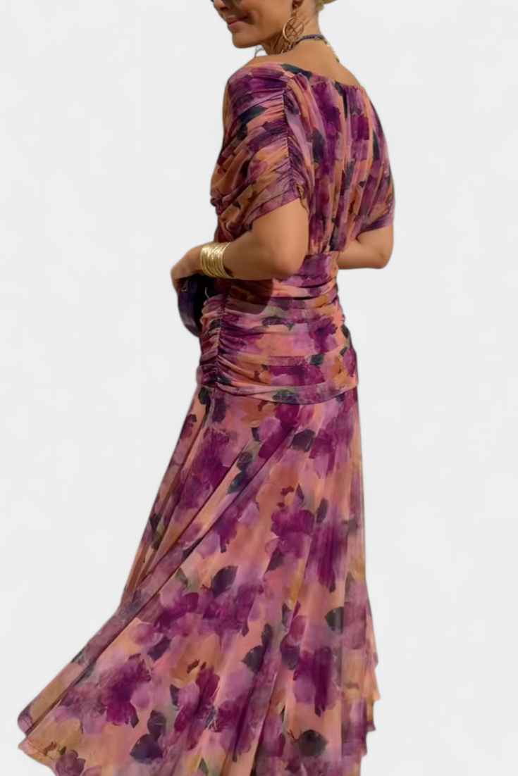 Abigail | Vestido Largo Floral con Escote en V