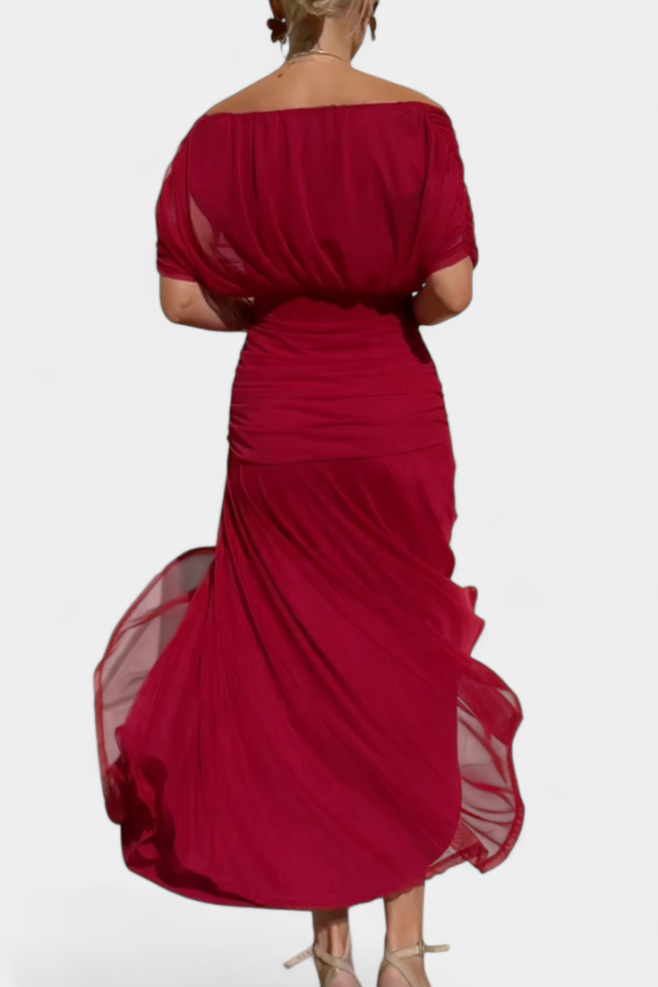 VIVIAN | VESTIDO LARGO CON ESCOTE EN V