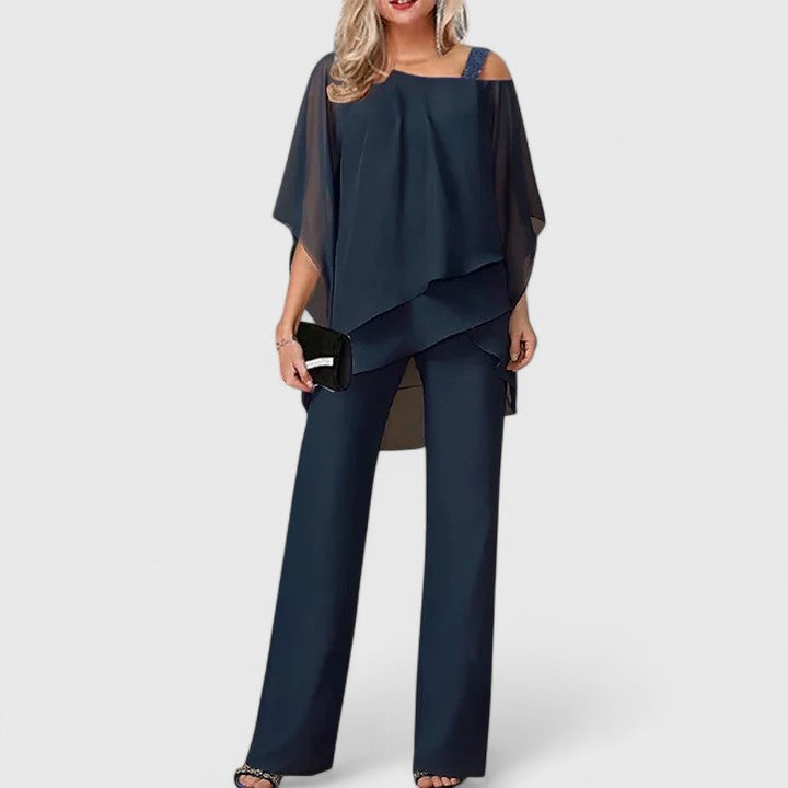 ZEPHYRAEN – CONJUNTO DE PANTALÓN DE DOS PIEZAS ELEGANTE