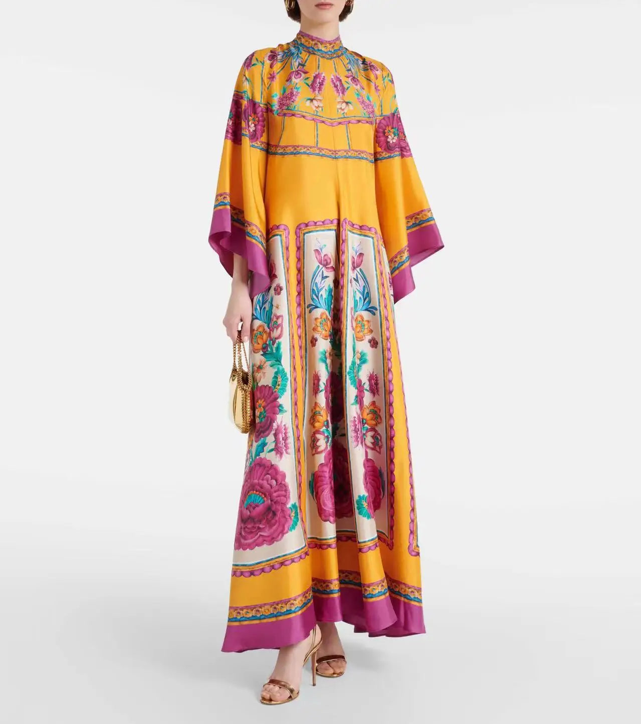 Vestido Maxi Floral Esculpido Elegancia™