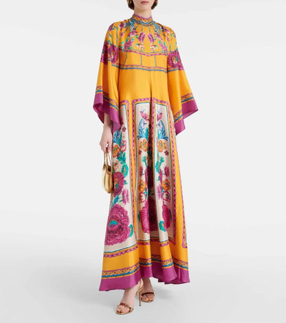 Vestido Maxi Floral Esculpido Elegancia™