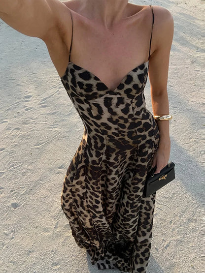 Antonella - Vestido Maxi de Leopardo