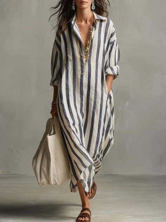 Pepa | Vestido camisa largo