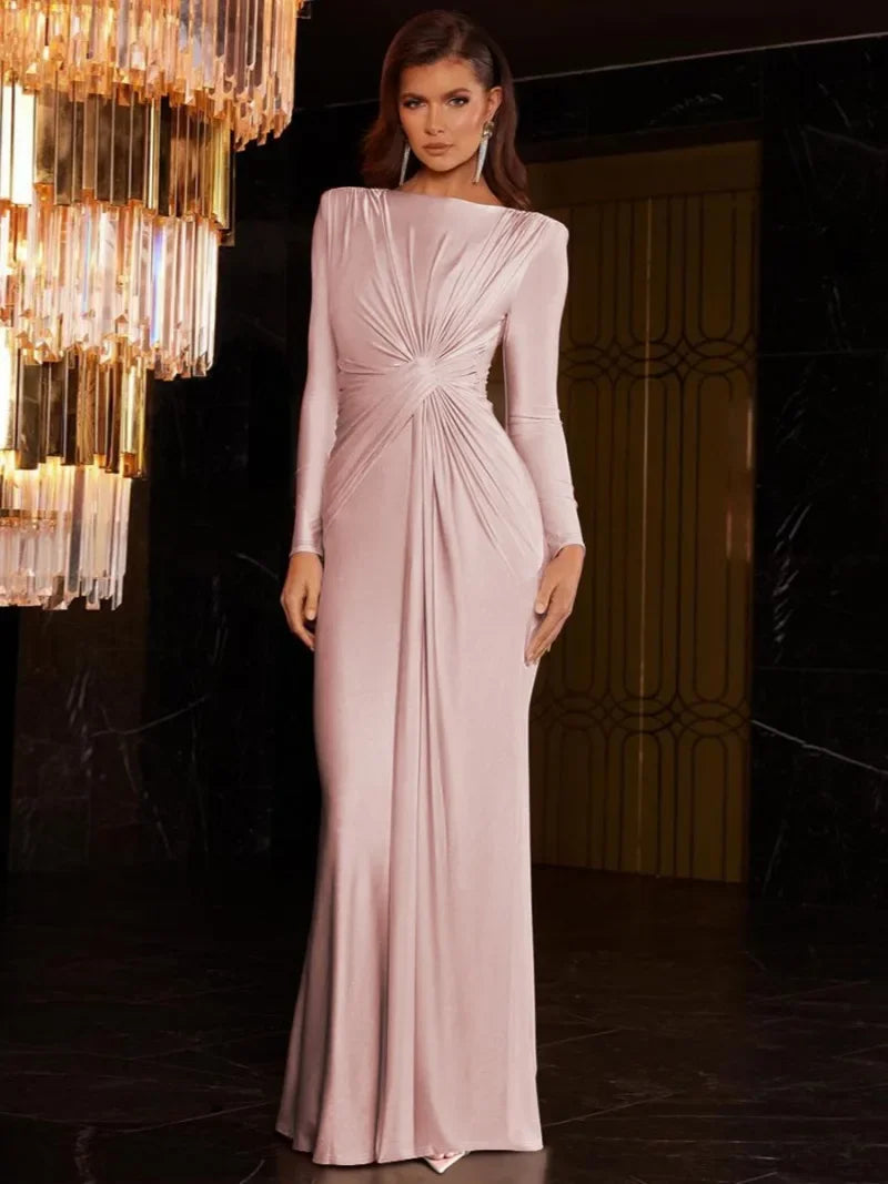 Novah - Vestido Maxi con Torcido Refinado