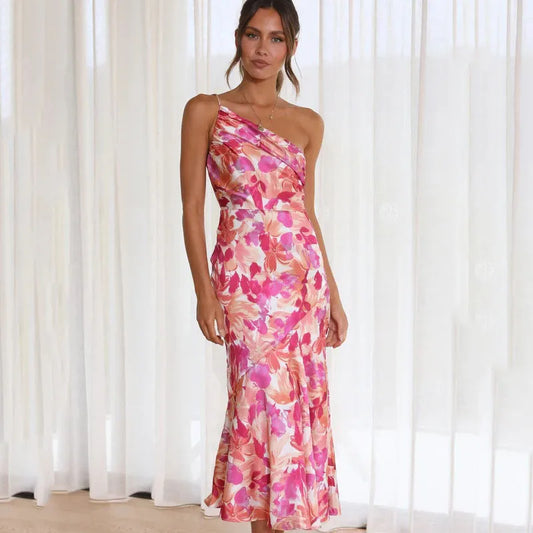 Eliza - Vestido Midi de Un Hombro