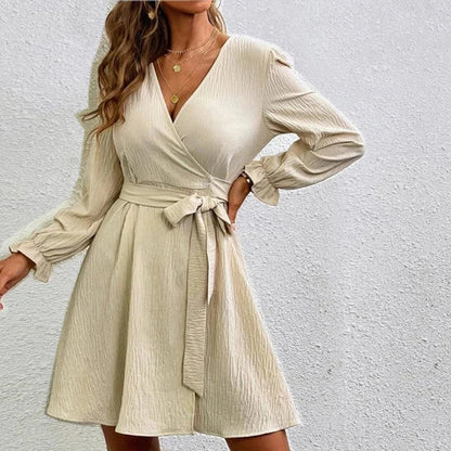 Semmy - Vestido envolvente elegante y atemporal con escote en V