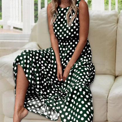 Vestido Maxi con Lunares Capri