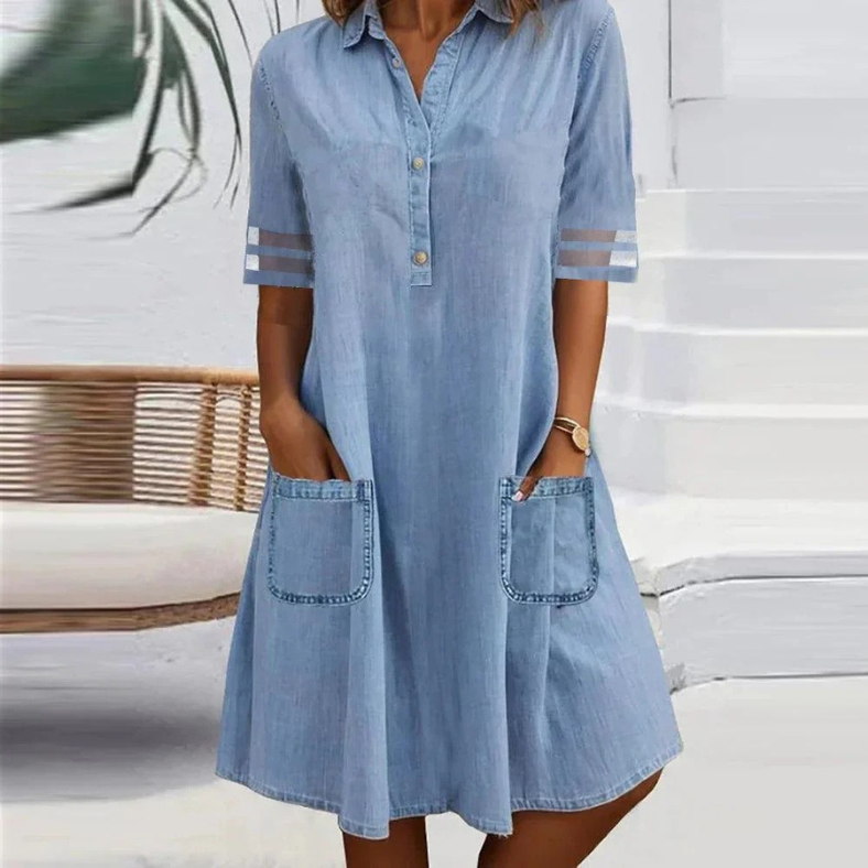 Mary | Vestido Camiseta de Mezclilla Casual