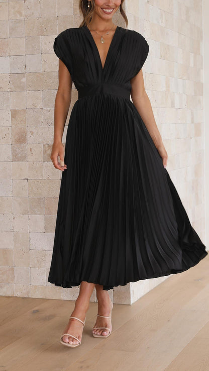 ALIYAH – VESTIDO MIDI PLISADO ELEGANTE