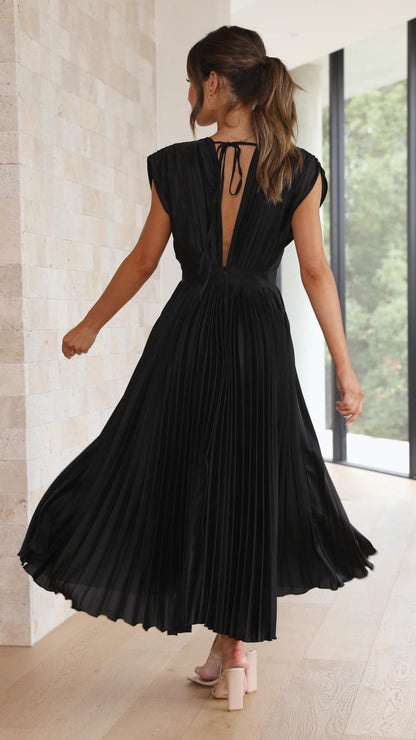 ALIYAH – VESTIDO MIDI PLISADO ELEGANTE