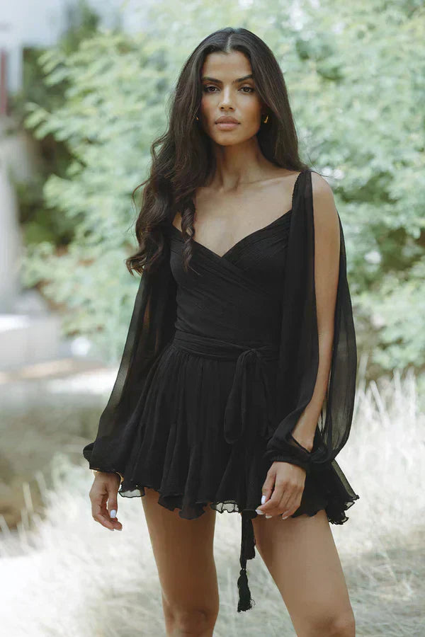 LOUISE | VESTIDO MINI CON MANGAS ELEGANTES