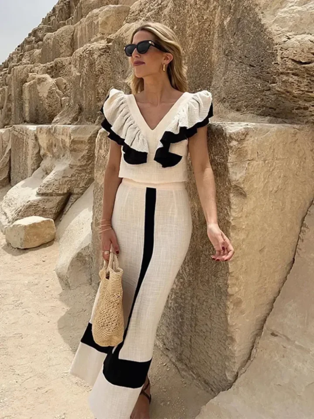 Maya - Conjunto Elegante de Dos Piezas