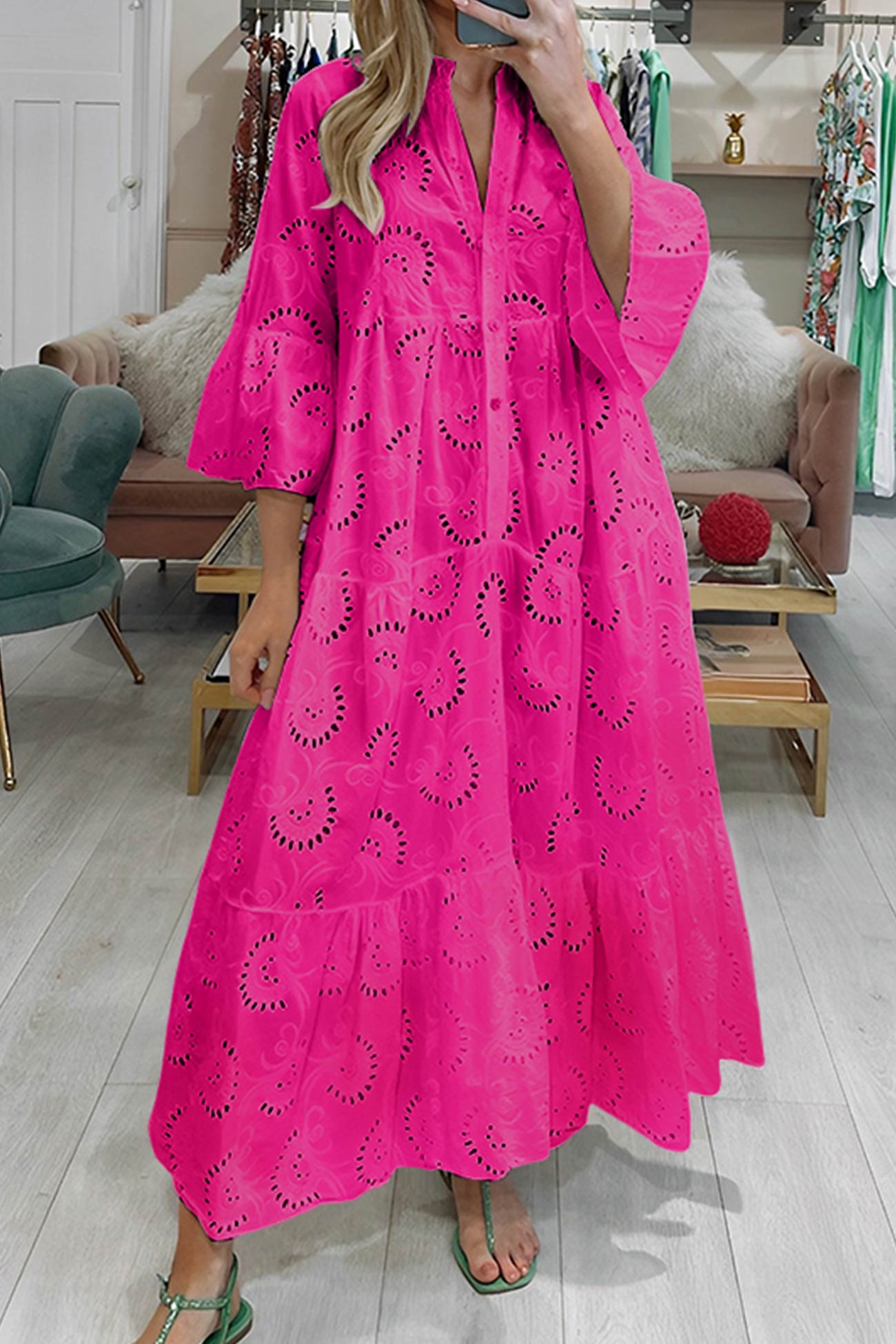 FIORELLA – VESTIDO MAXI DE ENCAJE