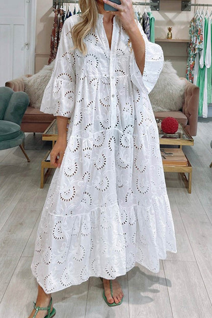 FIORELLA – VESTIDO MAXI DE ENCAJE