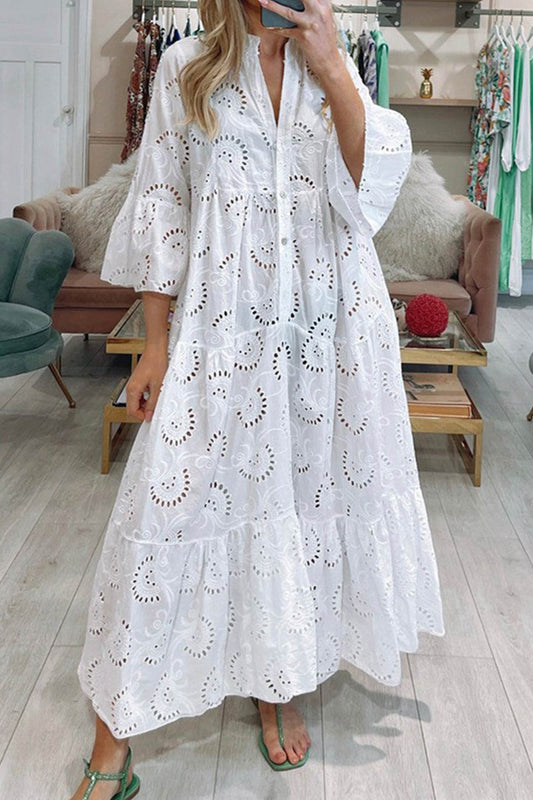 FIORELLA – VESTIDO MAXI DE ENCAJE