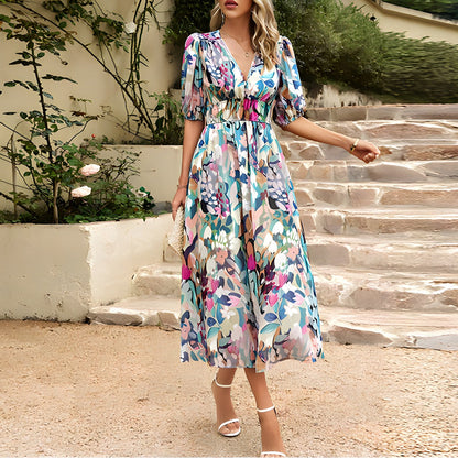 Harper - Vestido Midi con Escote en V