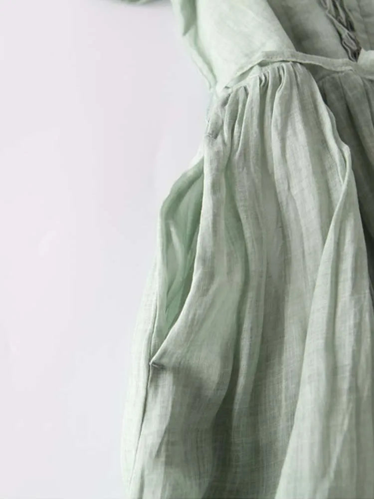 Arya - Vestido de Encaje con Cuello Redondo y Cintura Ajustable para Mujeres