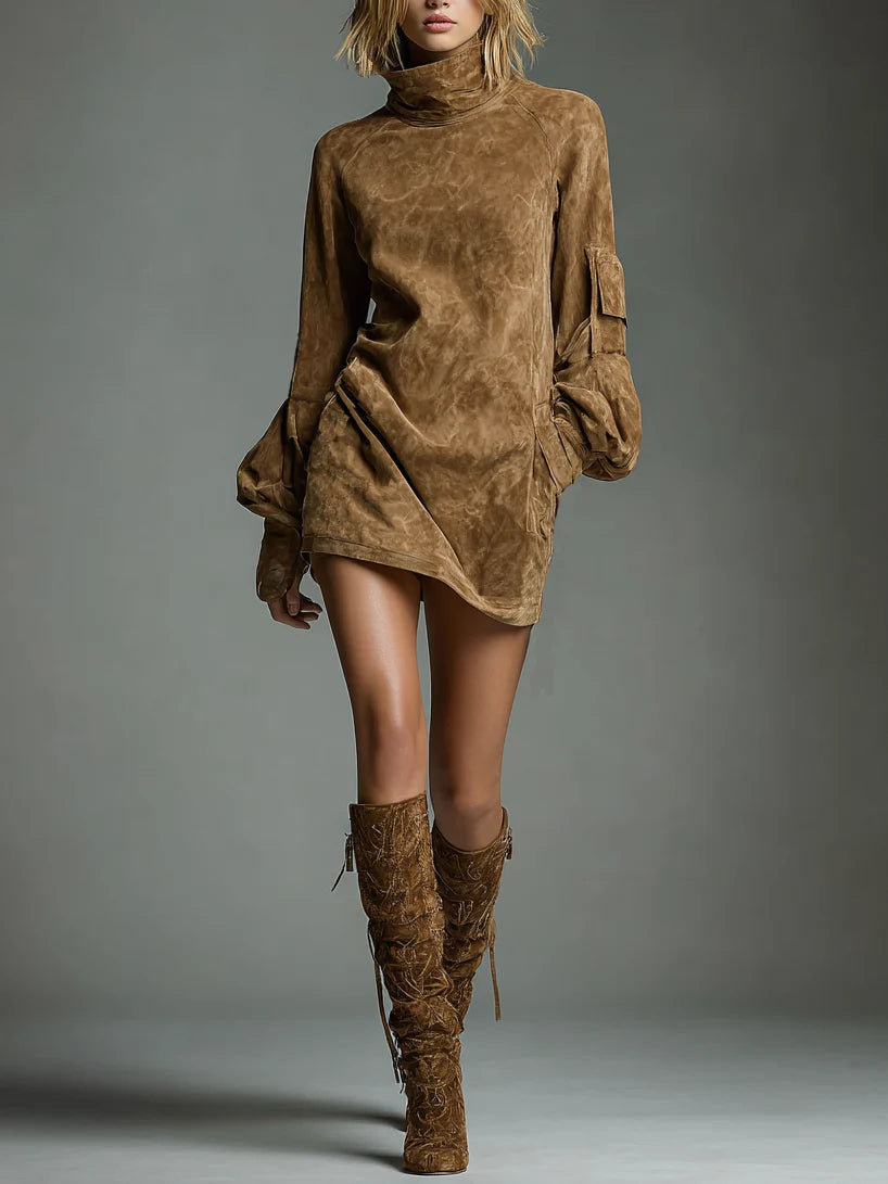 Maelina | Minivestido de Mujer con Cuello Alto
