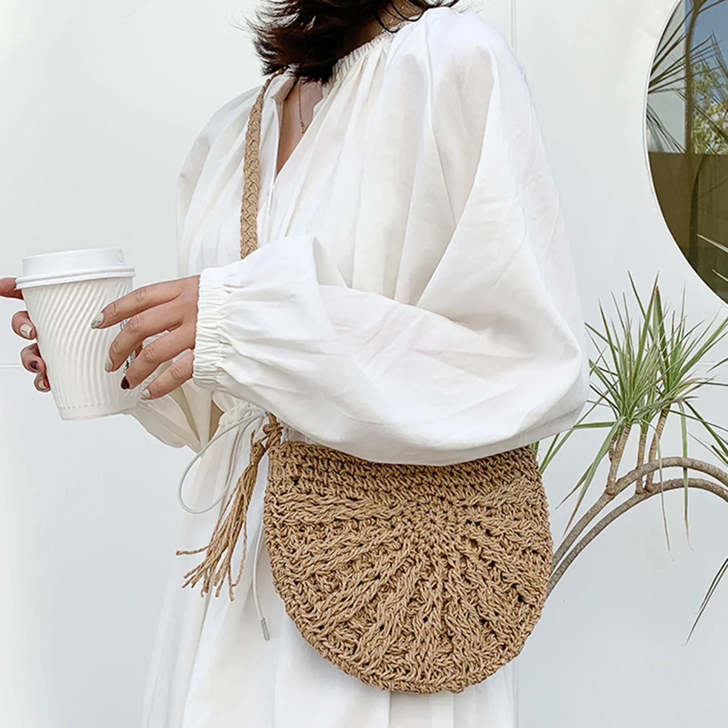 Eirinora | Bolsa de Hombro de Ganchillo en Estilo Bohemio