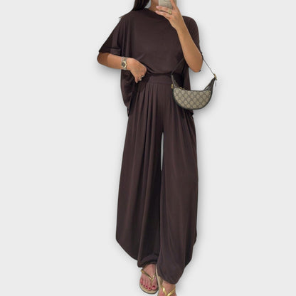 Conjunto Casual Completo de Top y Pantalones Largos