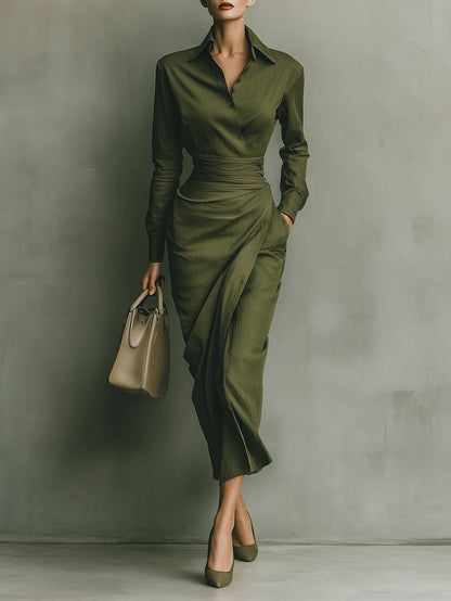 Tamariel | Vestido Camisero de Silueta Envolvente