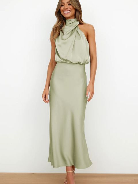 Vestido de noche fluido y limpio - Elegancia atemporal para grandes ocasiones