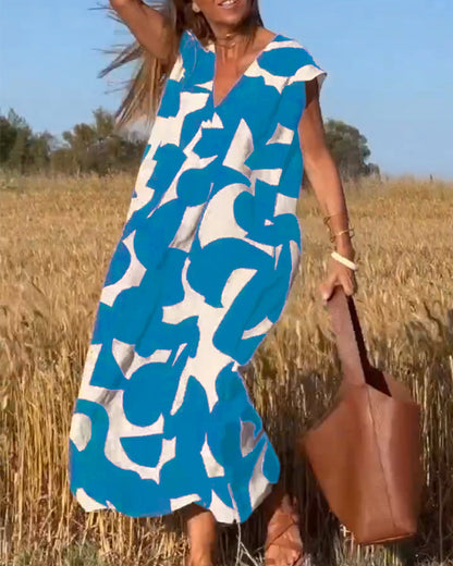 Lauren | Vestido de Corte A Sin Mangas Abstracto
