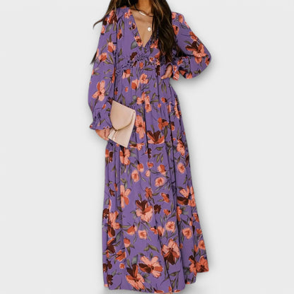 LILA – VESTIDO MAXI JARDÍN SECRETO