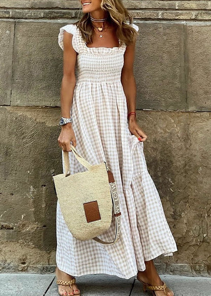 Lily™ - Elegante Vestido Maxi a Cuadros