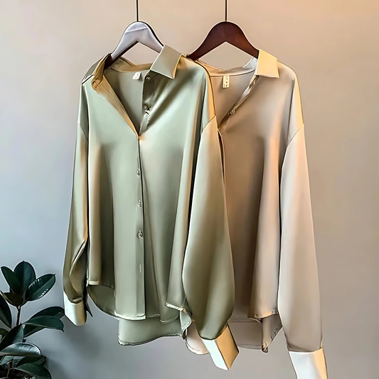 Celina – Blusa Clásica de Botones