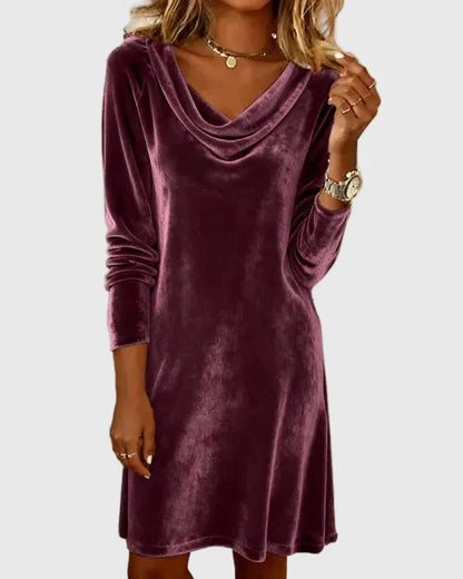 Frosina | Vestido de Terciopelo Ajuste Suelto