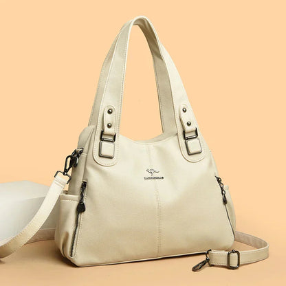India™ Bolsa de Hombro Clásica de Cuero Vintage