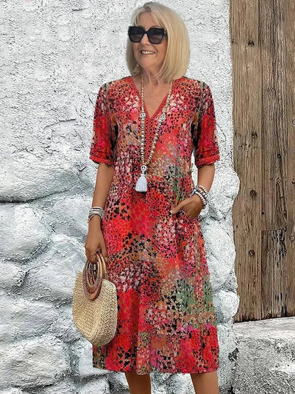 SUSAN – VESTIDO MIDI BOHO SIN PREOCUPACIONES