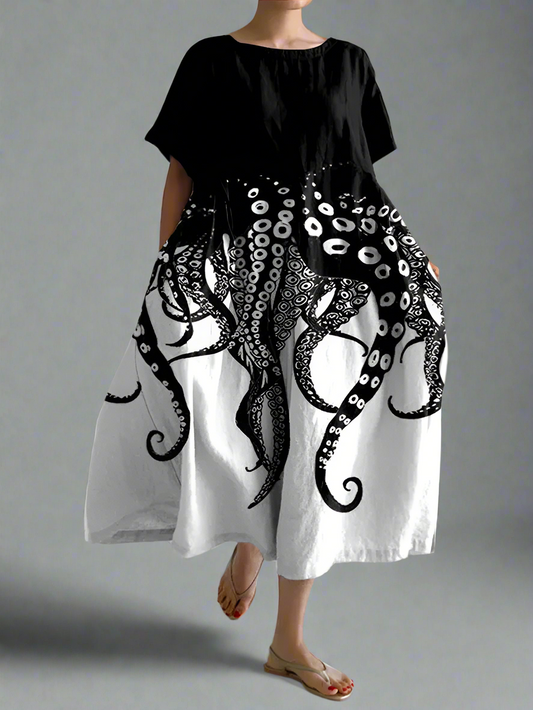 Alvenhild | Vestido de Verano Artístico con Cómoda Libertad de Movimiento y Estilo Único