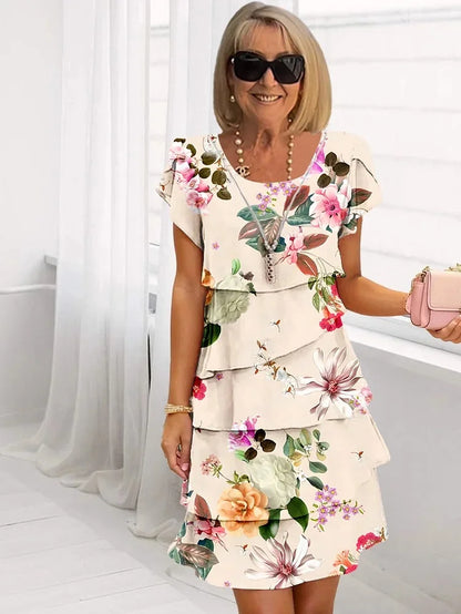 AMBAR – VESTIDO CON VOLANTES CAPA A CAPA