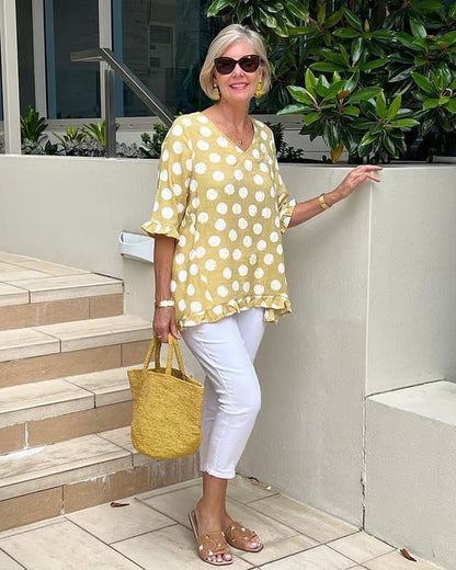 Lucienne – Blusa Elegante con Escote en V