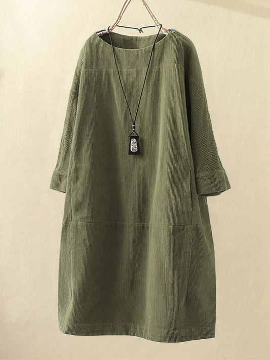 Zophie™ - Vestido de Pana Vintage Relajado