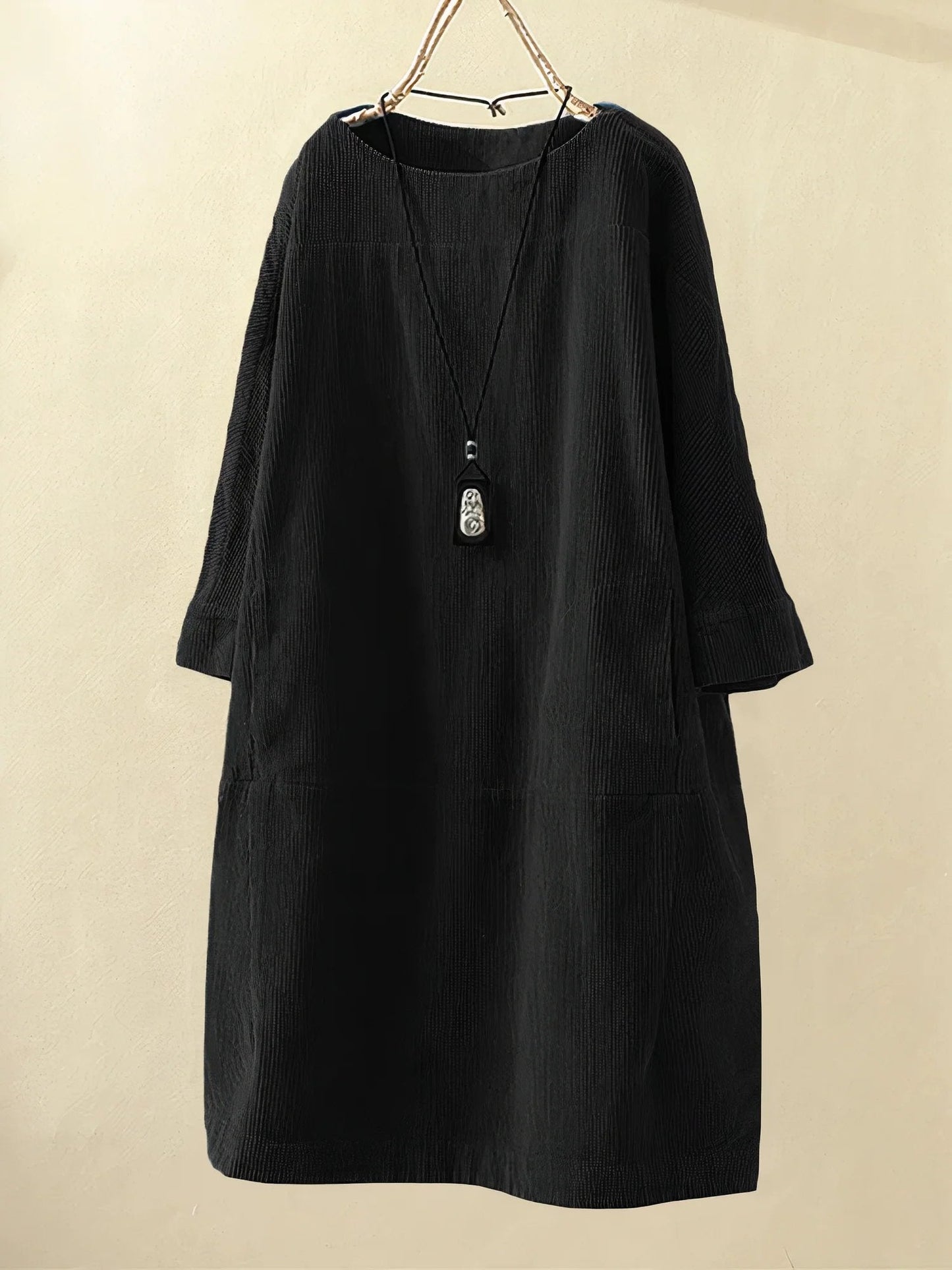 Alexis - Vestido Relajado de Pana Vintage