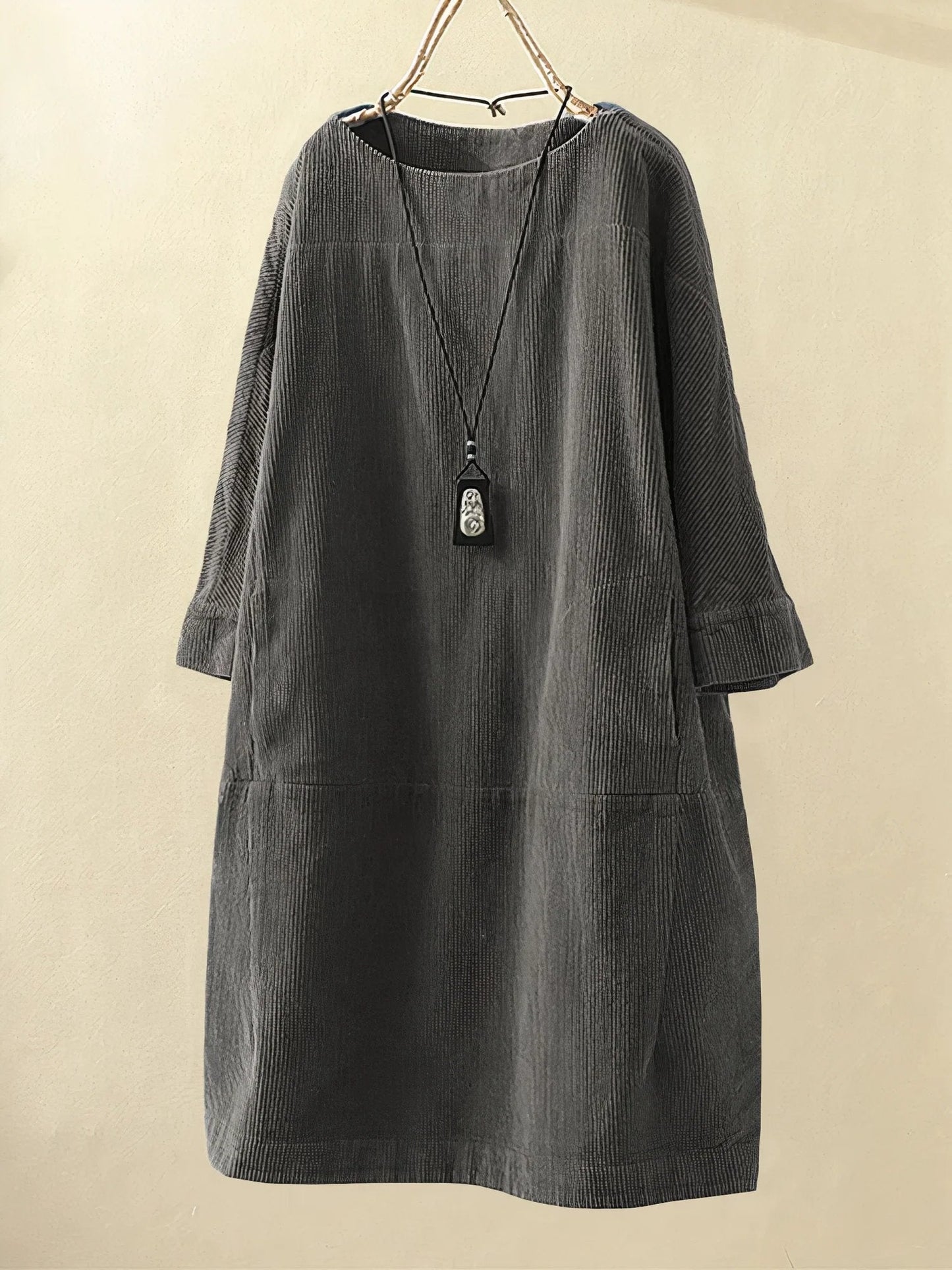 Alexis - Vestido Relajado de Pana Vintage