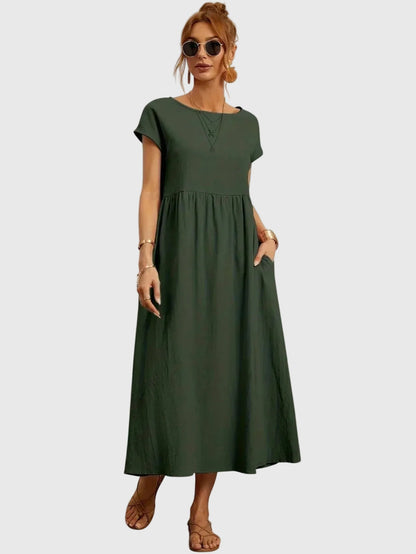 Giselle | Vestido Midi Casual con Bolsillos