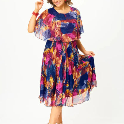 AYALA | VESTIDO DE CHIFFON CÓMODO TALLA PLUS
